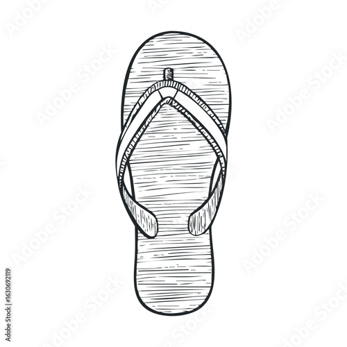Classic summer flip flop design for beach relaxation