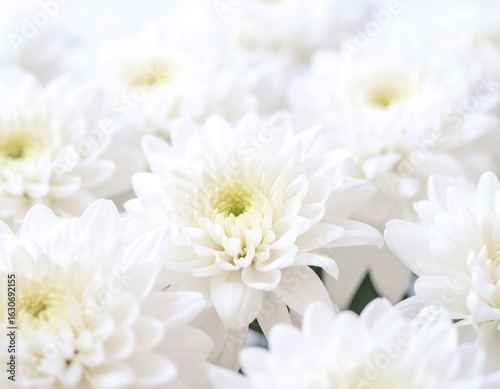Close-up white chrysanthemum flowers