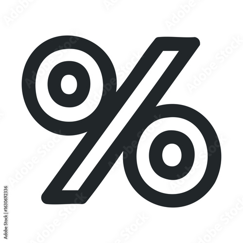 Creative percentage symbol for finance and marketing concepts