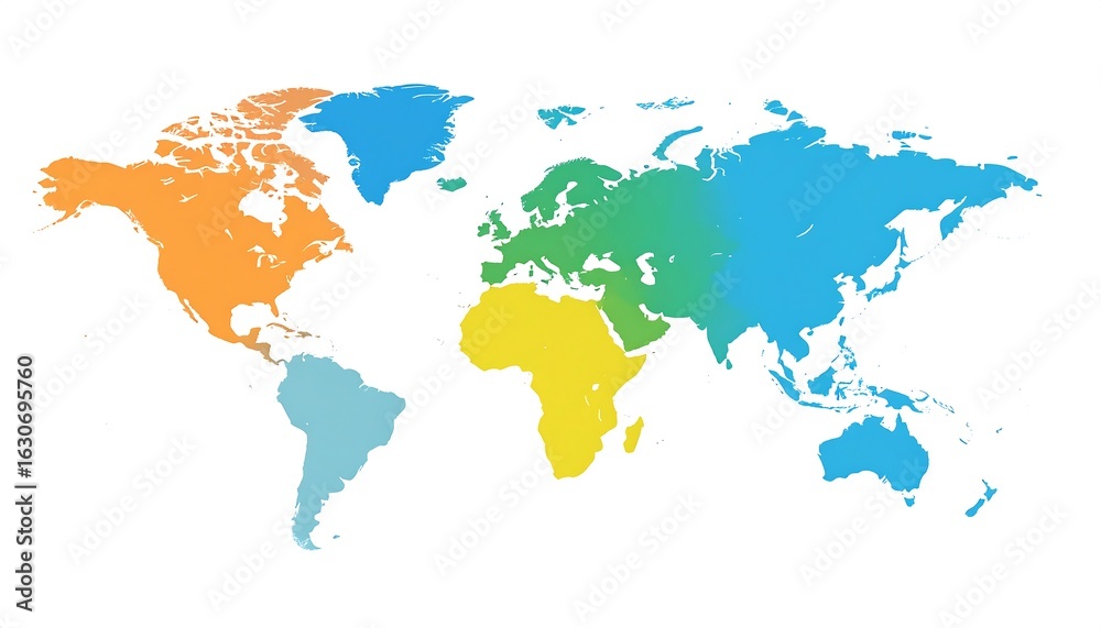 Obraz premium Colorful world map