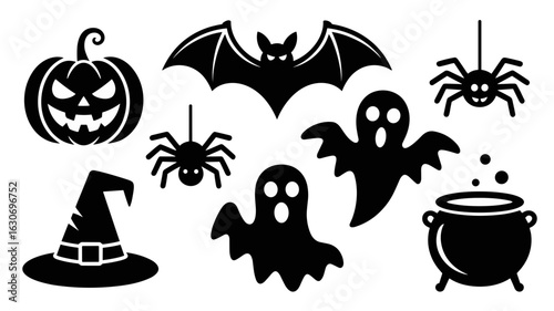 Black Halloween icons