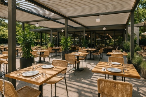 Chic outdoor dining experience.