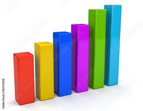 Free Download Colorful bar graph showing growth - GFXLoad