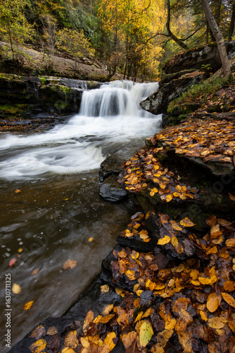 West Virginia's Dunloup falls in Autumn