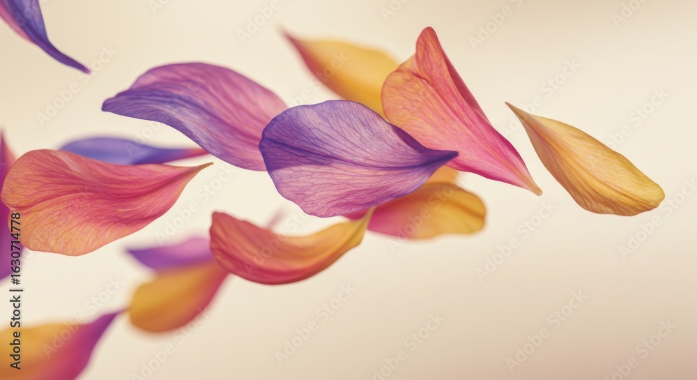 Fototapeta premium Floating flower petals
