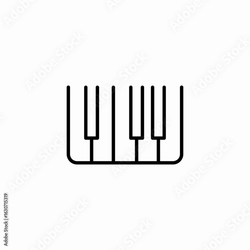 piano keyboard musical icon sign vector