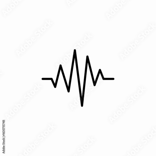 sound wave frequency icon sign vector