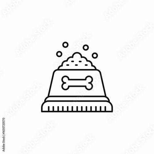 dog bowl full icon sign vector