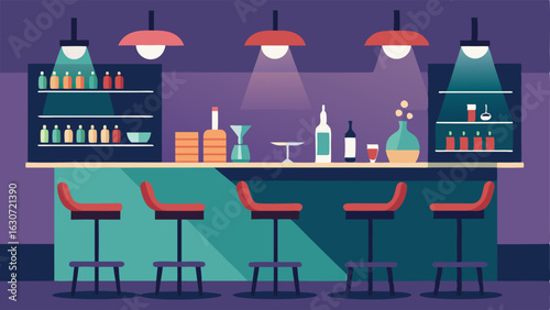A modern bar area ideal for networking and unwinding after a long day of conferences.