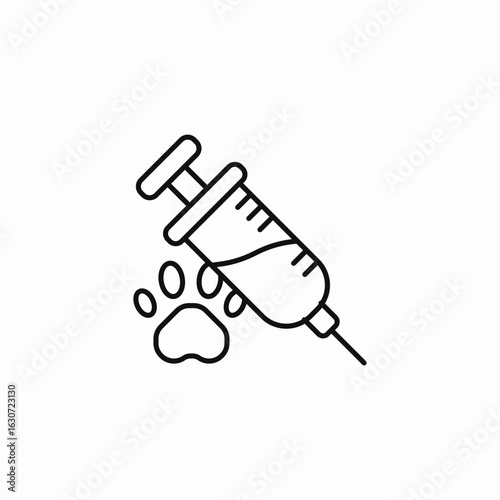 pet vaccine shot icon sign vector