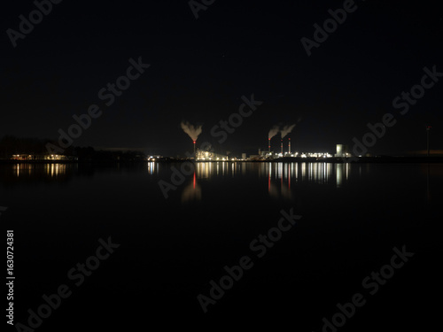 Amager Strandpark in Copenhagen by night in winter times.