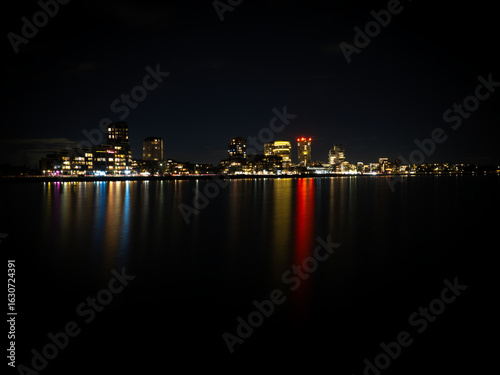 Amager Strandpark in Copenhagen by night in winter times.