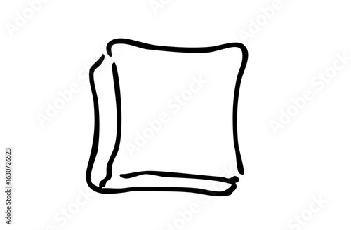 モノクロ手描きイラスト　食パン