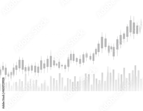 Financial data chart showing growth