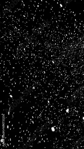 Seamless Vertical Snowfall Video Loop For Winter Visual Projects