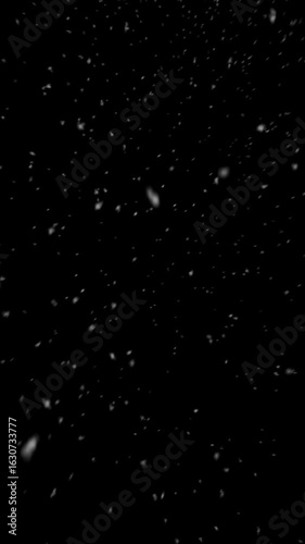 Vertical Seamless Snow Swirl Loop For Dark Fantasy And Winter Storm Scenes