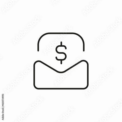 envelope dollar sign icon sign vector