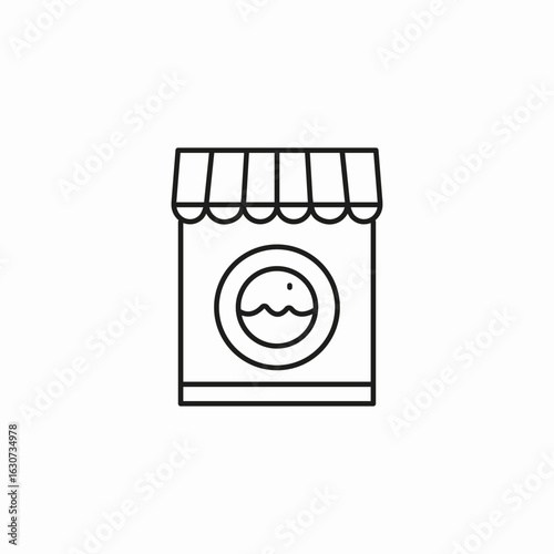 laundromat storefront washer icon sign vector