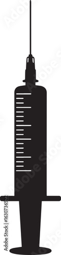 Medical Syringe Injection Tool for Healthcare Treatment and Vaccination Against Virus and Disease