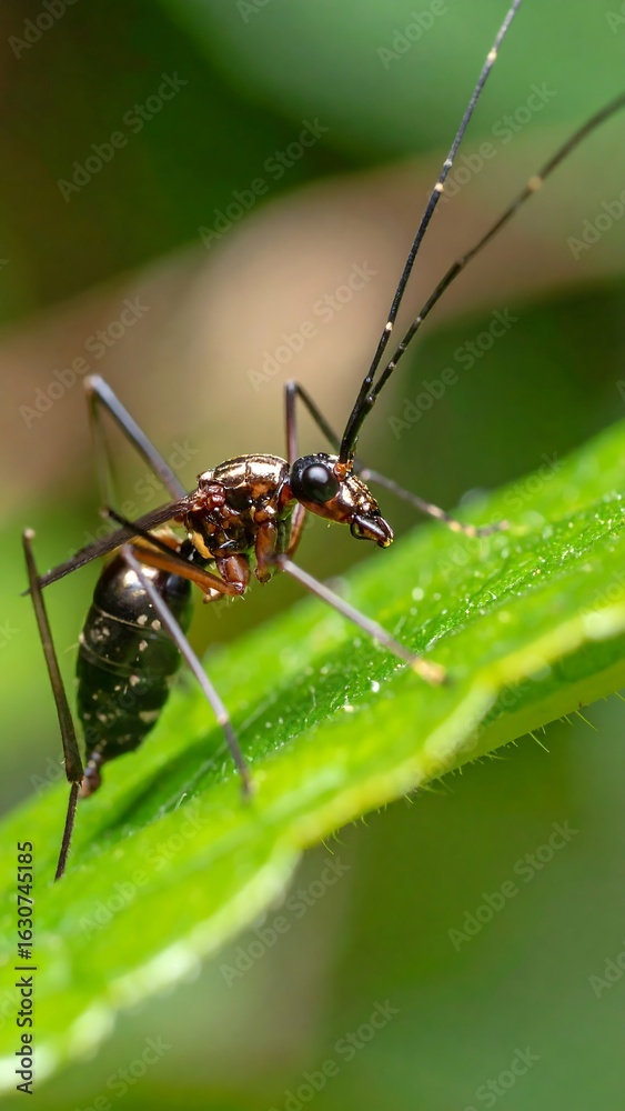 Fototapeta premium Close-up of insect on leaf