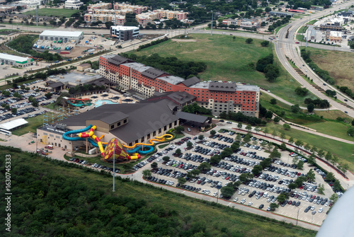 Aerial view of Great  Wolf Lodge Waterpark Grapevine, Texas, USA