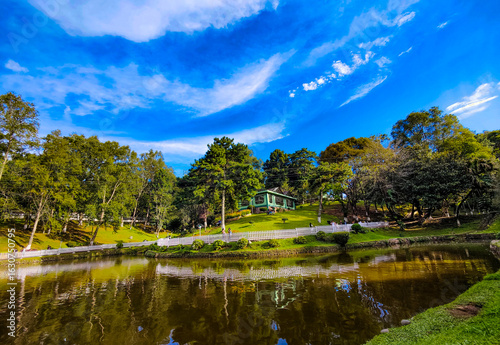 Tableau sur toile Beautiful Ward's lake in Shillong, Meghalaya