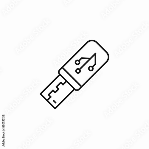 usb flash drive icon sign vector
