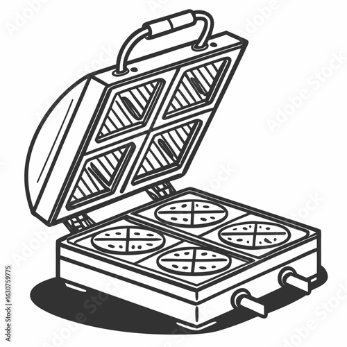White open mesh roti grill and phulka mesh design