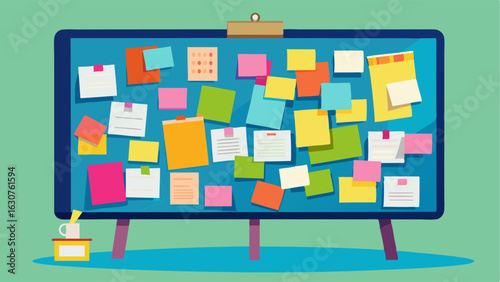 A large board covered in postit notes where teens can leave book recommendations and reviews for others to see.