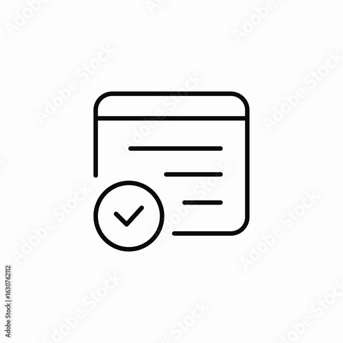 document completion check icon sign vector