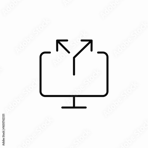expand view display icon sign vector