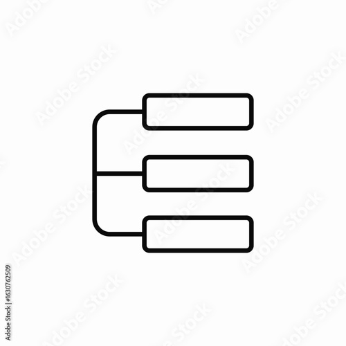 hierarchical structure display icon sign vector