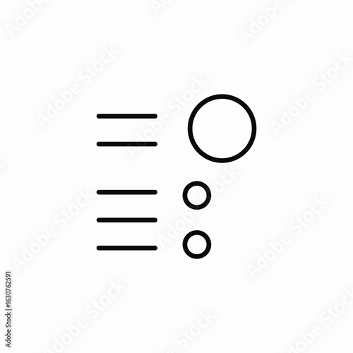 list menu options icon sign vector