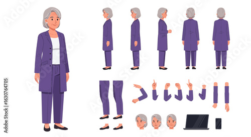 Older woman vector illustration