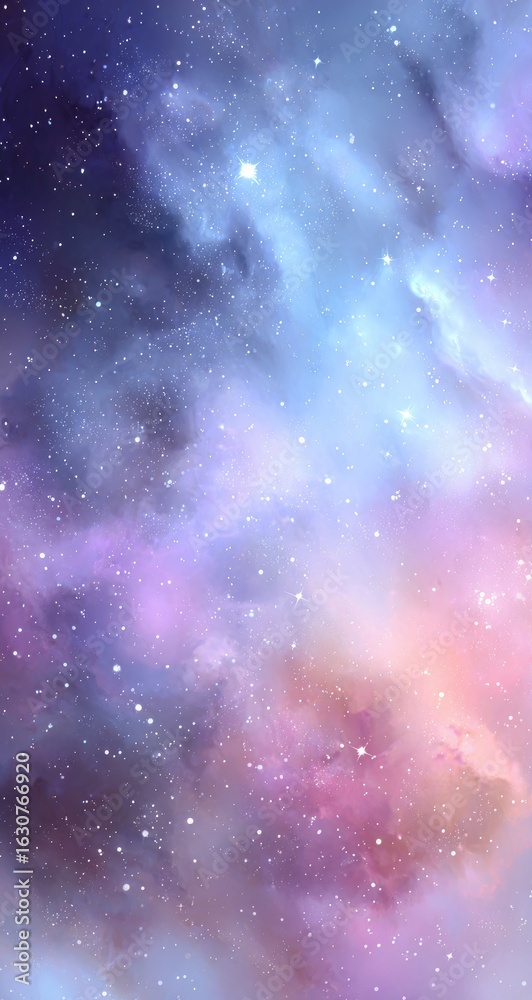 Obraz premium Abstract vibrant cosmic nebula