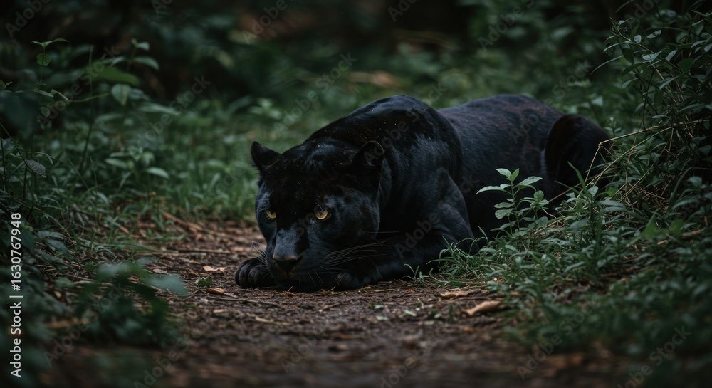 Panther in a Forest Panther in a Forest