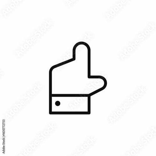gloved hand up icon sign vector