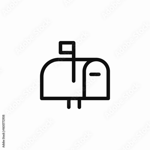 mail box post icon sign vector