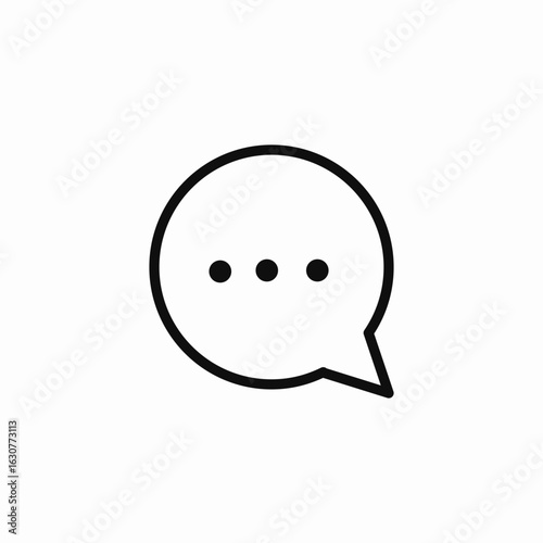 message ellipsis bubble icon sign vector
