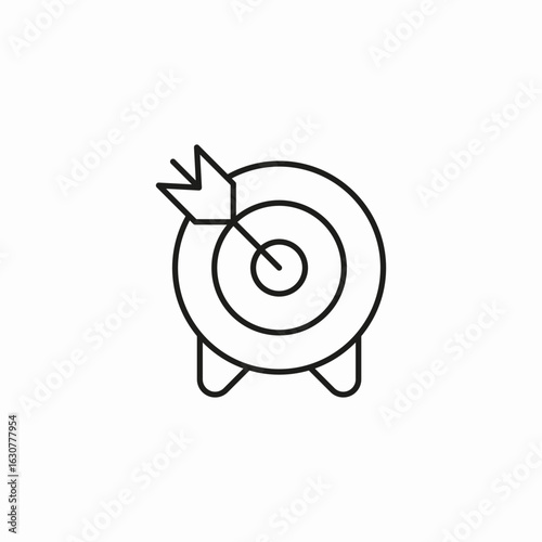 archery target arrow icon sign vector