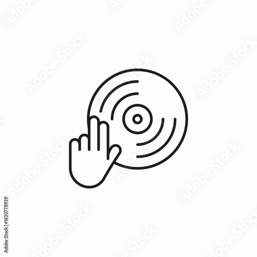 dj vinyl record icon sign vector