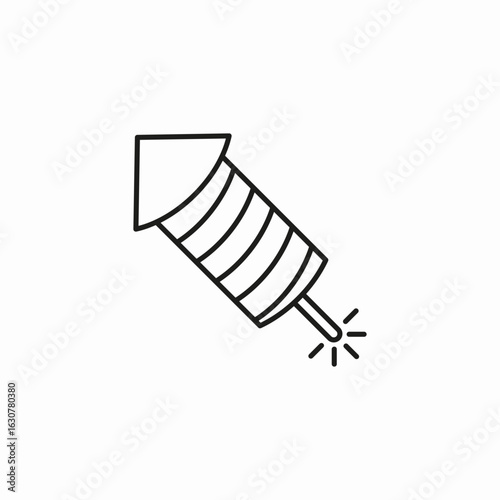 rocket firework spark icon sign vector