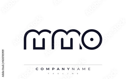 MMO abstract letter logo design. Modern Business Logo Design With Abstract Typography and Contemporary Style