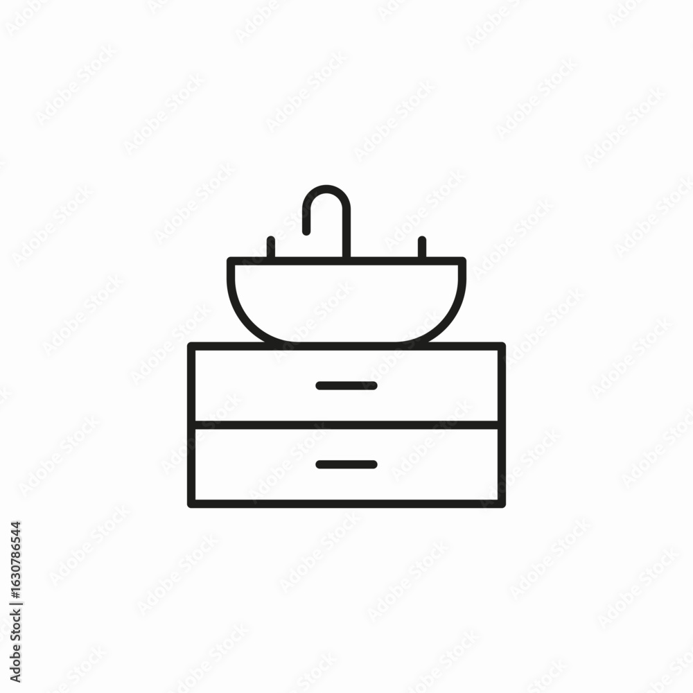 bathroom sink cabinet icon sign vector bathroom sink cabinet icon sign vector