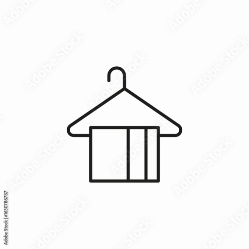 clothes hanger towel icon sign vector