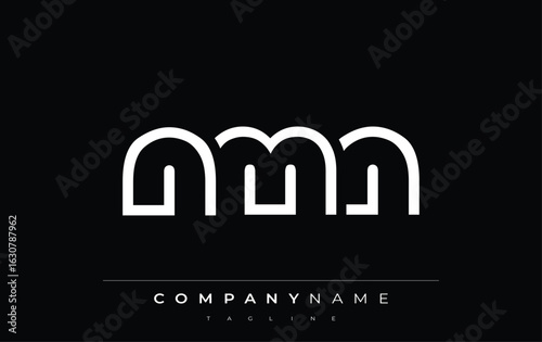 NMN abstract letter logo design. Modern Business Logo Design With Abstract Typography and Contemporary Style