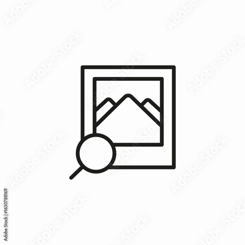 search image gallery icon sign vector