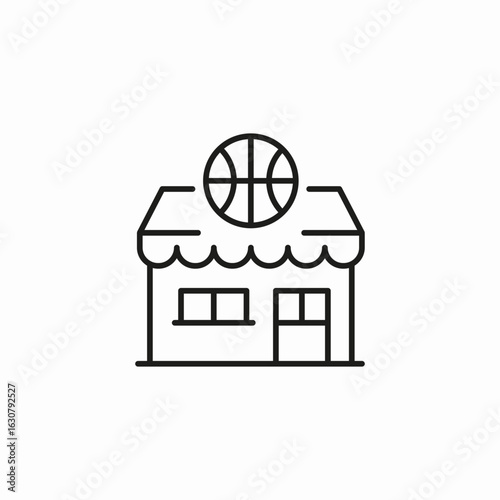 basketball sports store icon sign vector