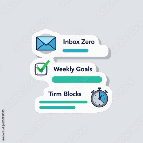 Productivity Checklist Inbox Zero, Goals, Time Blocks
