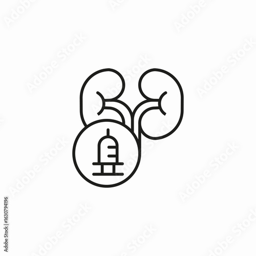kidney dialysis treatment icon sign vector